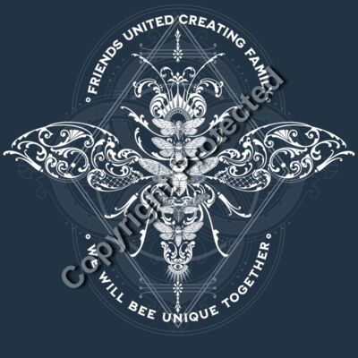 Bee Unique Together - Blue background  Thumbnail